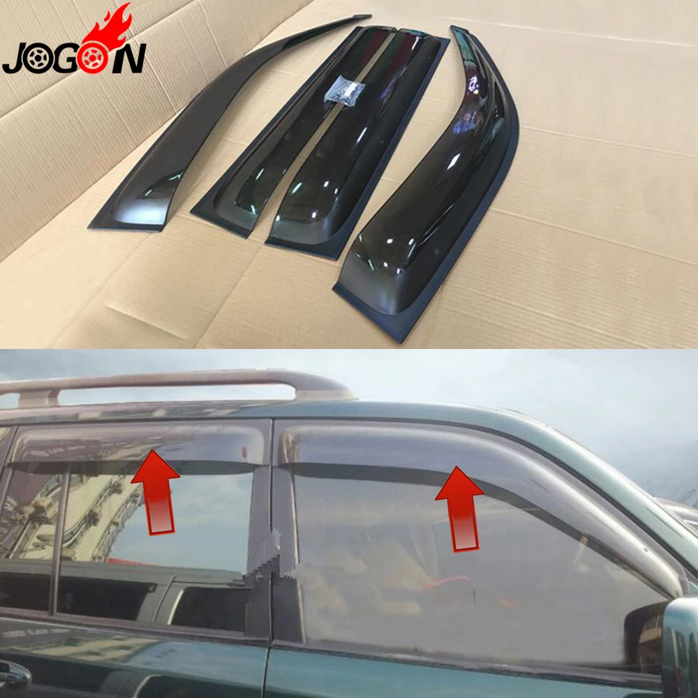 

For Lexus LX LX470 1998 - 2002 2003 2004 2005 2006 2007 Window Sun Rain Visors Vent Shade Deflector Guard Weather Shield 4PCS