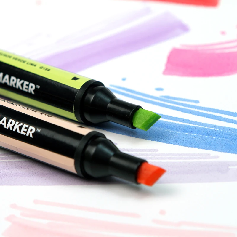 Маркеры Winsor & Newton двусторонние с мягким наконечником на спиртовой основе 6/12