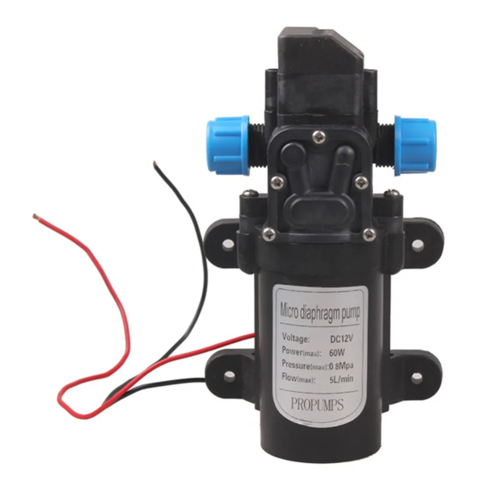 

DC 12V 60W Micro Electric Diaphragm Water Pump Range 8m Automatic Switch 5L/min High Pressure Car Washing Spray Water Pump