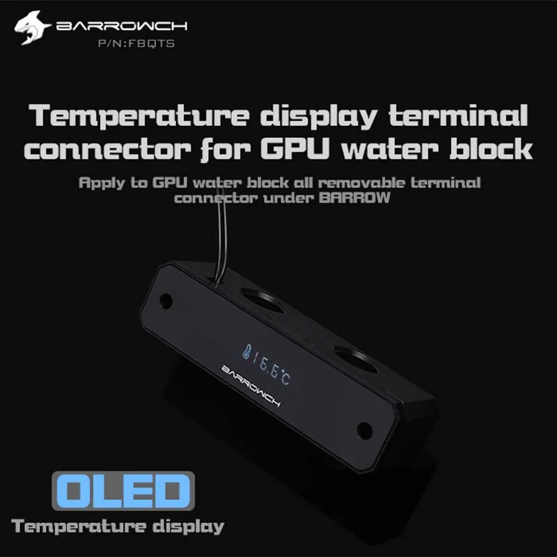 

Barrowch water cooler temperature display meter for GPU water block Mirror edition