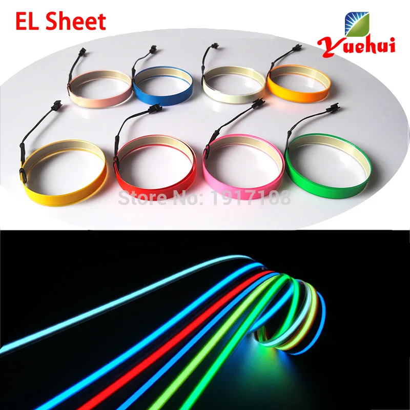 

New Arrival 8Color 1.4X100CM without EL driver EL Tape EL wire EL Strip for car,house,dispaly,holiday,Garden, Glow party Decor