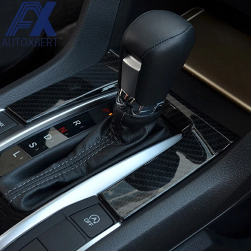 Для Honda Civic 2016 2017 2018 2019 2020 углеродное волокно стиль переключения передач Панель