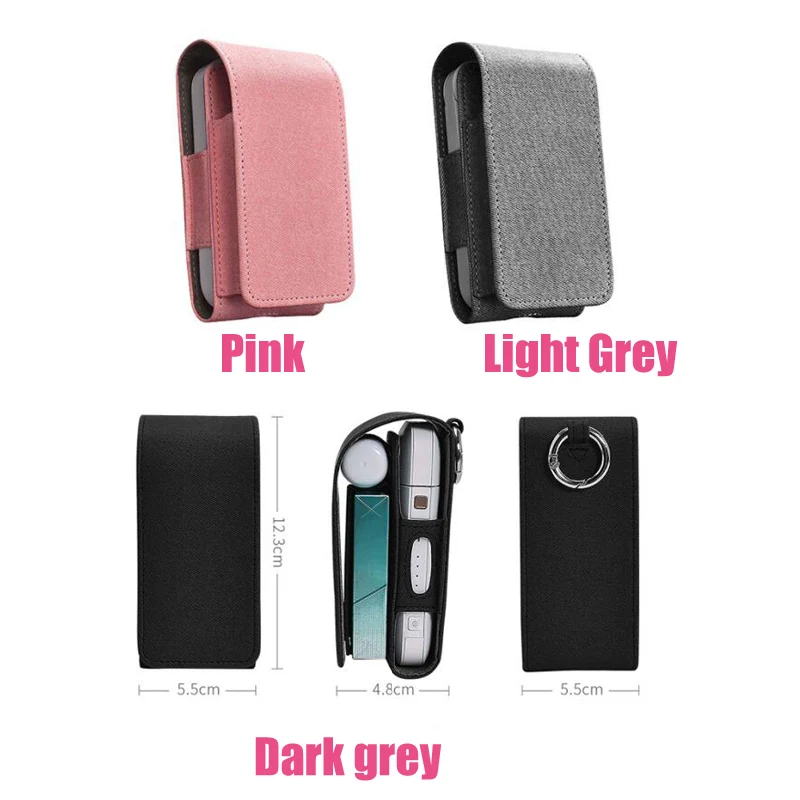 

For IQOS Case Leather Flip Cover Eletronic Cigarette Holster Business Clip-on Hangable E-Cigarette Accessories Bag