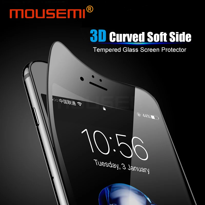 

CAPAME Screen Protectors For iPhone 6 s Glass Full Cover Curved Soft Plastic Side Tempered Glass For iPhone 6 6s Plus Protector
