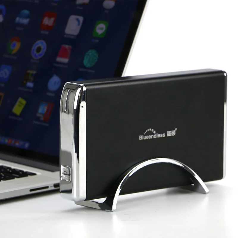 

blueendless New 3.5 inch hard disk case enclosure arrival USB 2.0 to sata and ide up to 2 TB Reading capacity sata hdd ssd boxes