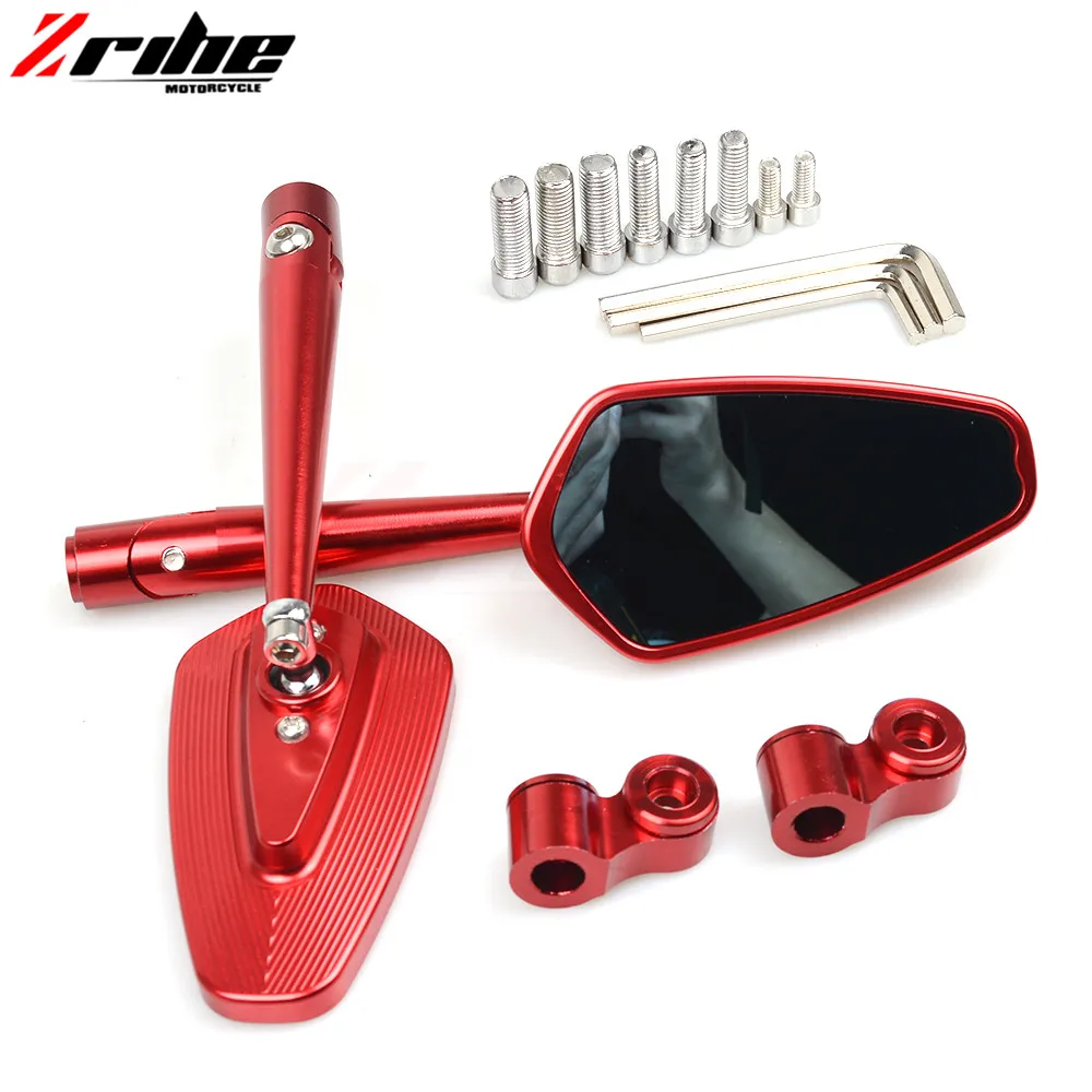 for 1Pair Universal Motorcycle CNC Aluminium Backup Rearview Mirrors accessories mirror for Suzuki GSXR 600 750 1000 K1 K2 K3 K4