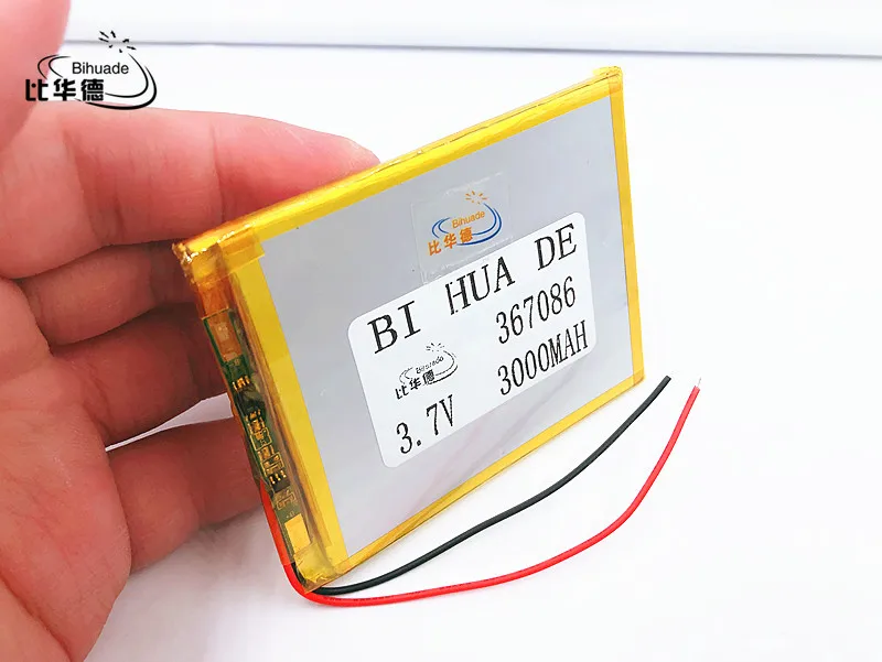 Li-po Батарея 367086 3,7 V 3000 mAh литий-полимерный Батарея с защитой доска для планшетных ПК U25GT