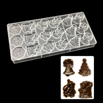 

Santa Claus chocolate molds,Christmas Day shape chocolate polycarbonate mold,pc plastic Festival tree candy tools