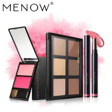 Menow бренд Make Up Set 6 цветов Корректоры для лица Уход за кожей лица Изменение контур Косметическая пудра плиты Выделите тень и Румяна и блеск для губ комплект прямая поставка 5346