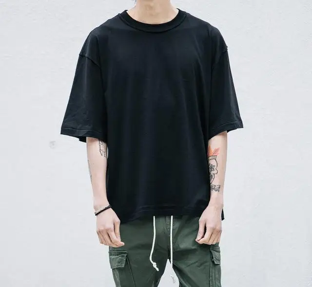 2016 Summer New Fashion Mens Baggy Hip Hop Short Sleeve Tshirt Loose