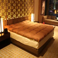 90% white goose down filling, 10cm thickness Comfortable and warm mattress,Five colors Enjoyment of five star hotels