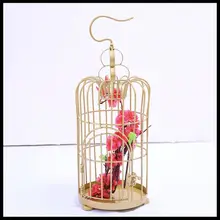 1PCS Simple wrought iron decorative bird cage decoration golden wedding bird cage photography props
