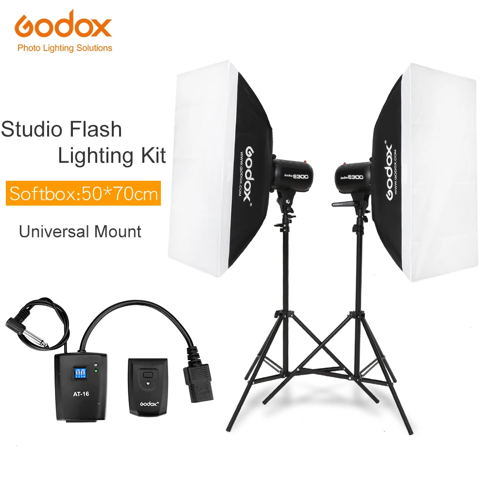 600ws Godox E300 2x 300w Strobe Studio Flash Light Kit 600w - Photographic  Lighting - Strobes, Light Stands, Triggers, Soft Box - Photo Studio Kits -  AliExpress