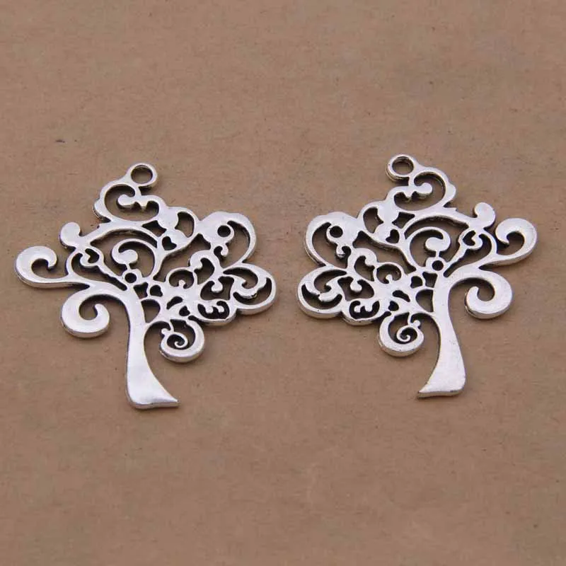

20pcs/lot Zinc Alloy Antique Silver Charms Life Tree Pendant Accessories for Needlework Jewelry Making Bracelets Necklaces
