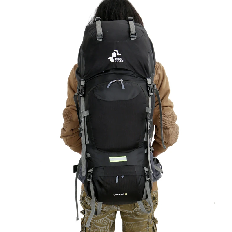 60L Large Capacity Mountain Camping Backpack Waterproof Outdoor Hiking Backpack With Rain Cover Breathable Sport Backpack (10)