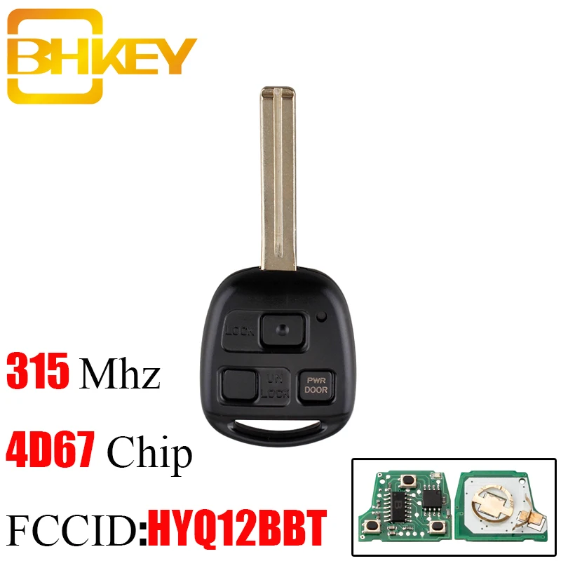 

BHKEY 314.4Mhz Transponder Chip 4D67 ID 67 For Lexus HYQ12BBT Remote Car key For Lexus RX330 2004-2006 For Lexus RX350 2007-2009