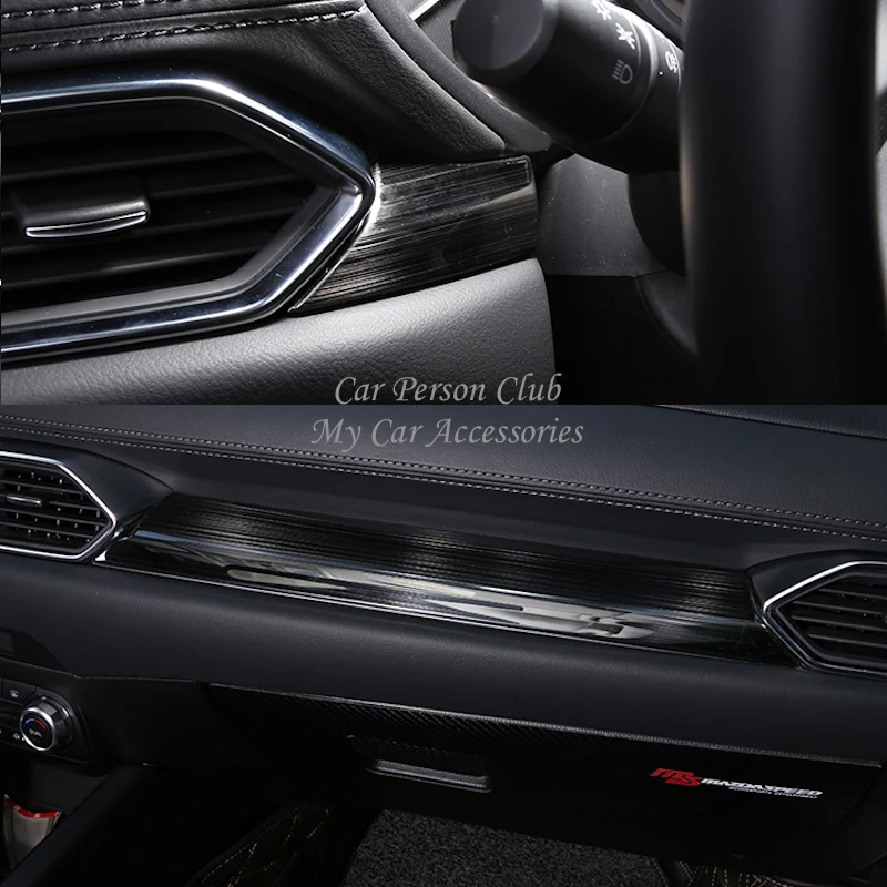 

For Mazda CX-5 2017 2018 Center Console Control Dashboard Frame Cover Trims Strips Inner Stainless Steel Car-Styling Accessories