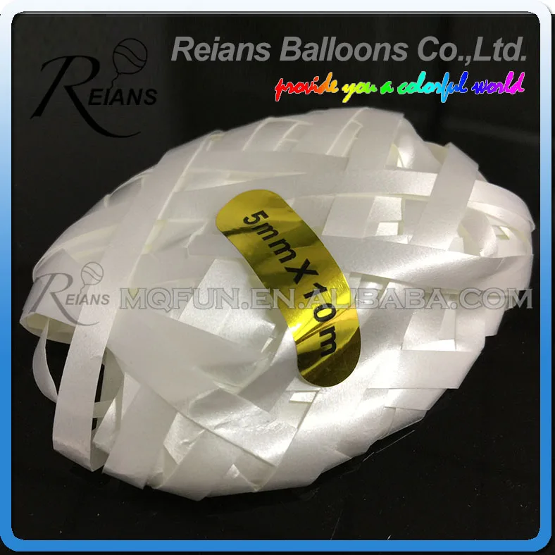10pcs/lot 10m*5mm Balloon Ribbon Fastener Gift String Package Ribbon