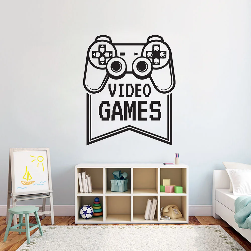 

Games Wall Decals Game Video Art Wall Stickers Home Decoration Controller Video Boys Bedroom Decor Pattern Removable B241