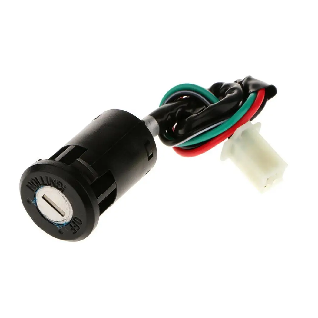 Electric Motorcycle Ignition Switch Moped Power Lock Scooter 4 Wire Key