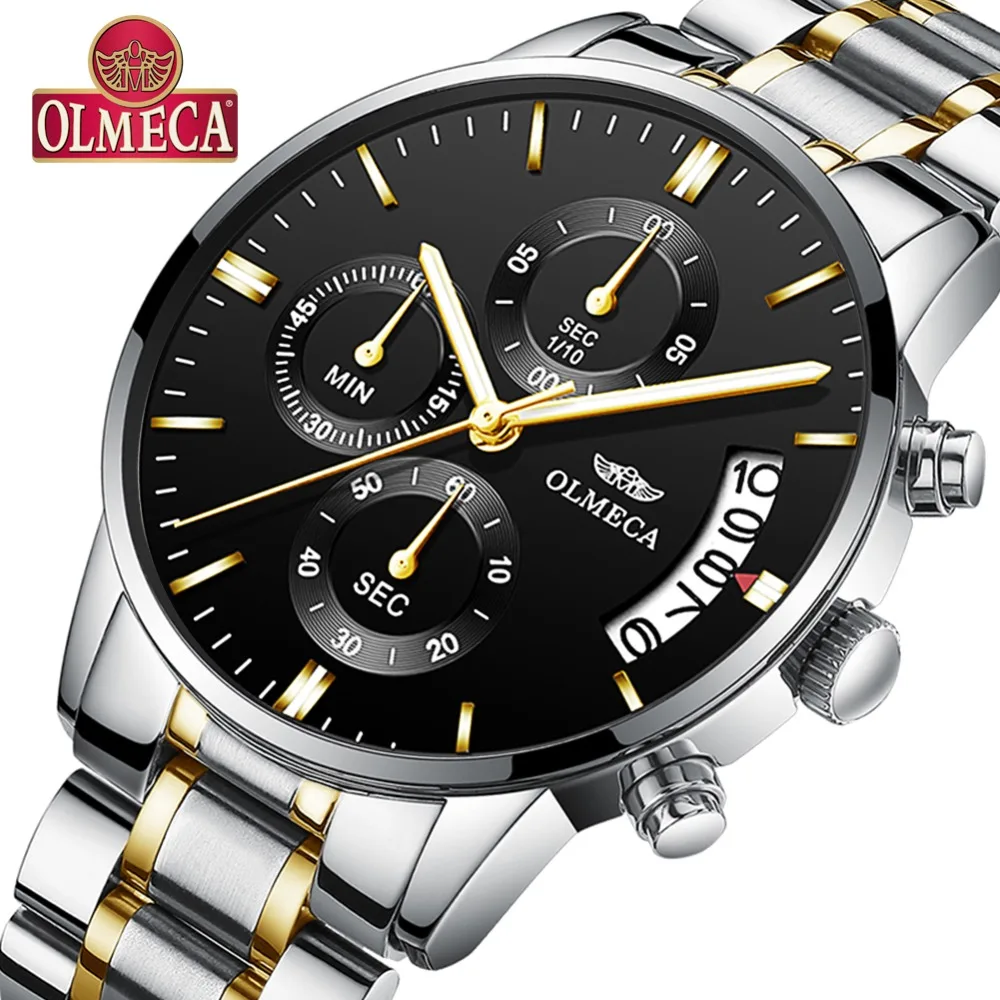

2019 Men Watches Top Brand Luxury Men Quartz Watch Stainless Steel Analog Calendar Clock Waterproof Wristwatch Relogio Masculino