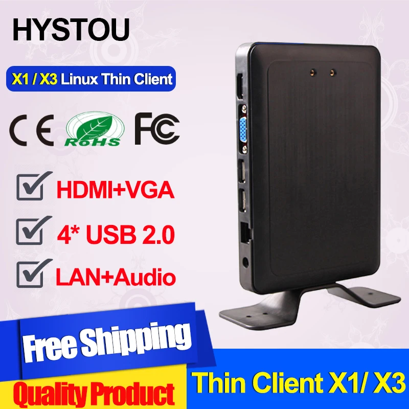  All winner A9 Dual Core 1.5GHz Cloud Computer X3 Linux Thin Client RDP 7.0 1G RAM + 4G Flash Storage PC Station Virtual Computer 