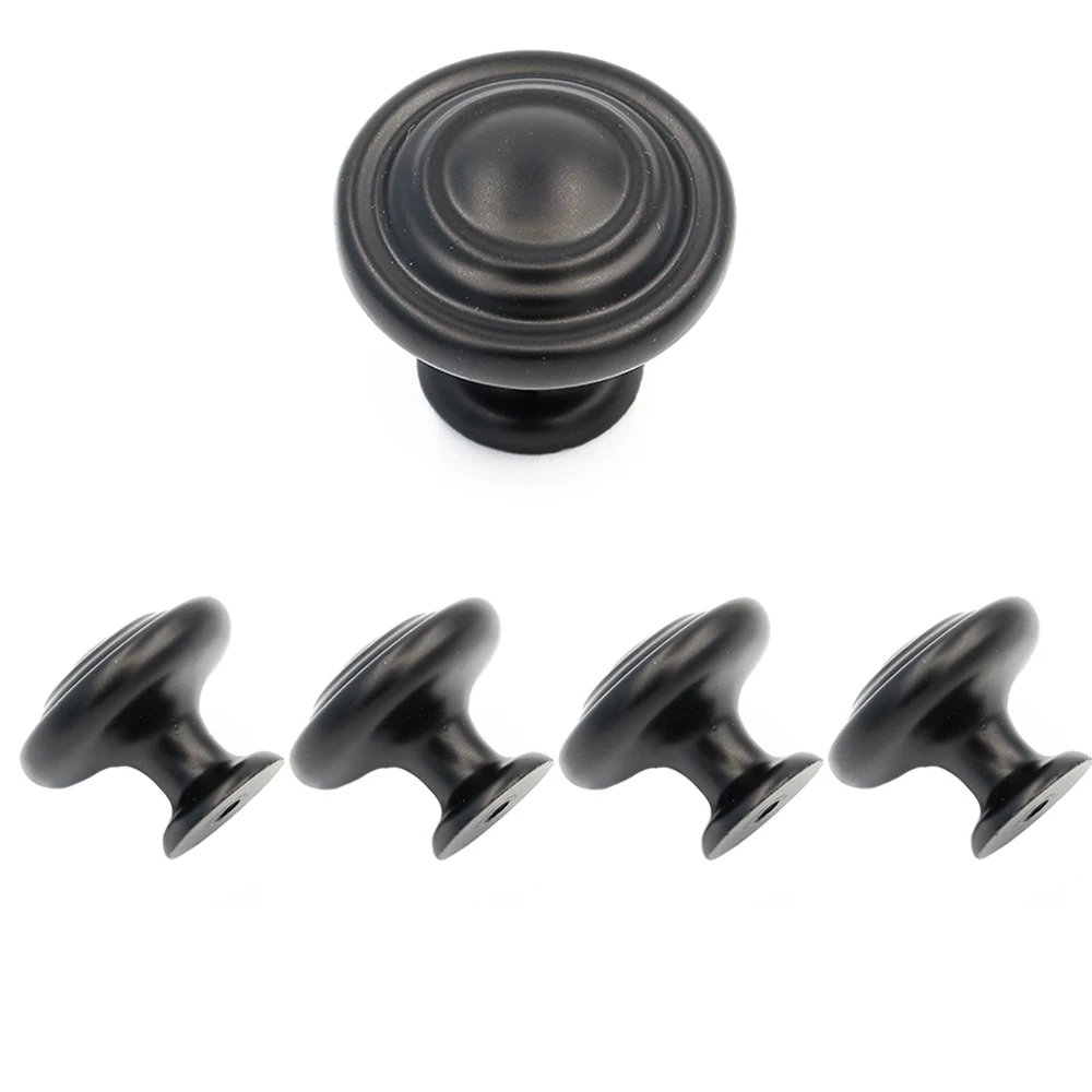 

Black Cabinet Drawer Knobs 5 Pack HD8763BK Small Kitchen Cabinet Drawer Hardware Knobs Vintage Desk Coffee Dresser Drawer Knobs