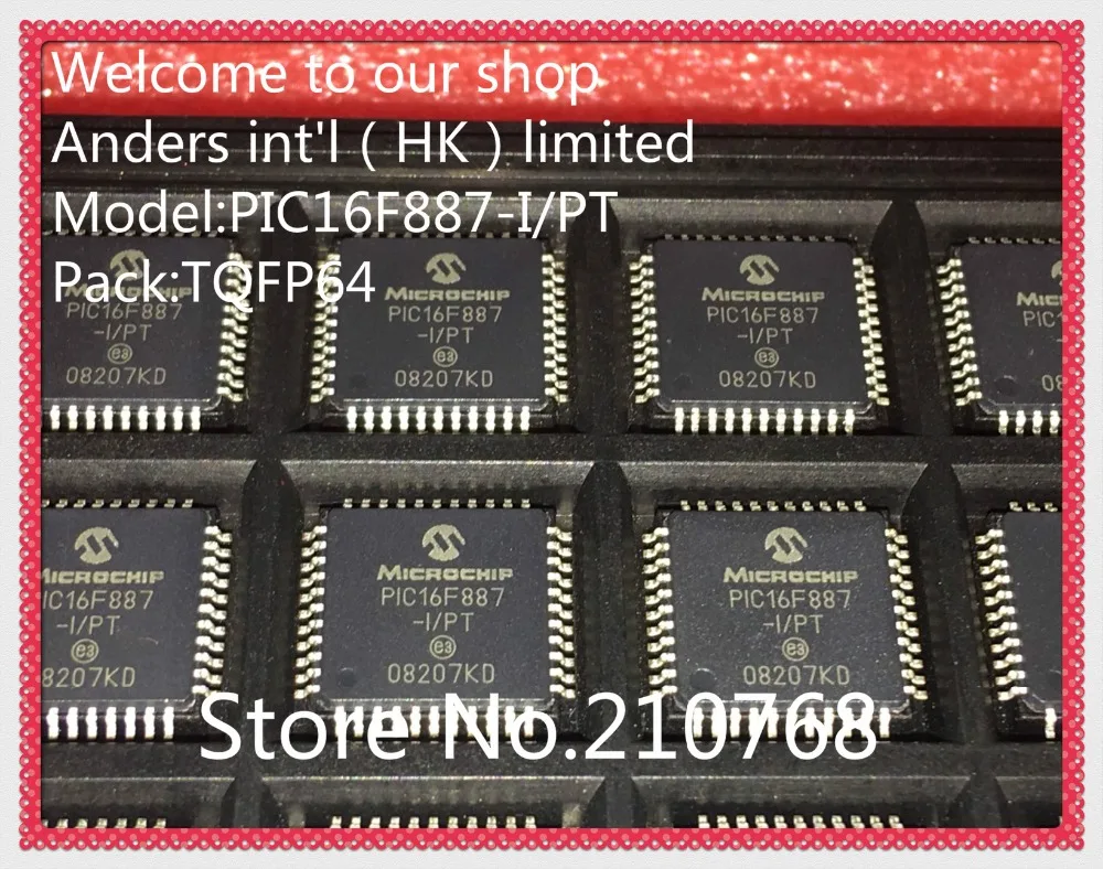 

20pcs/lot PIC16F887-I/PT PIC16F887 16F887 TQFP44