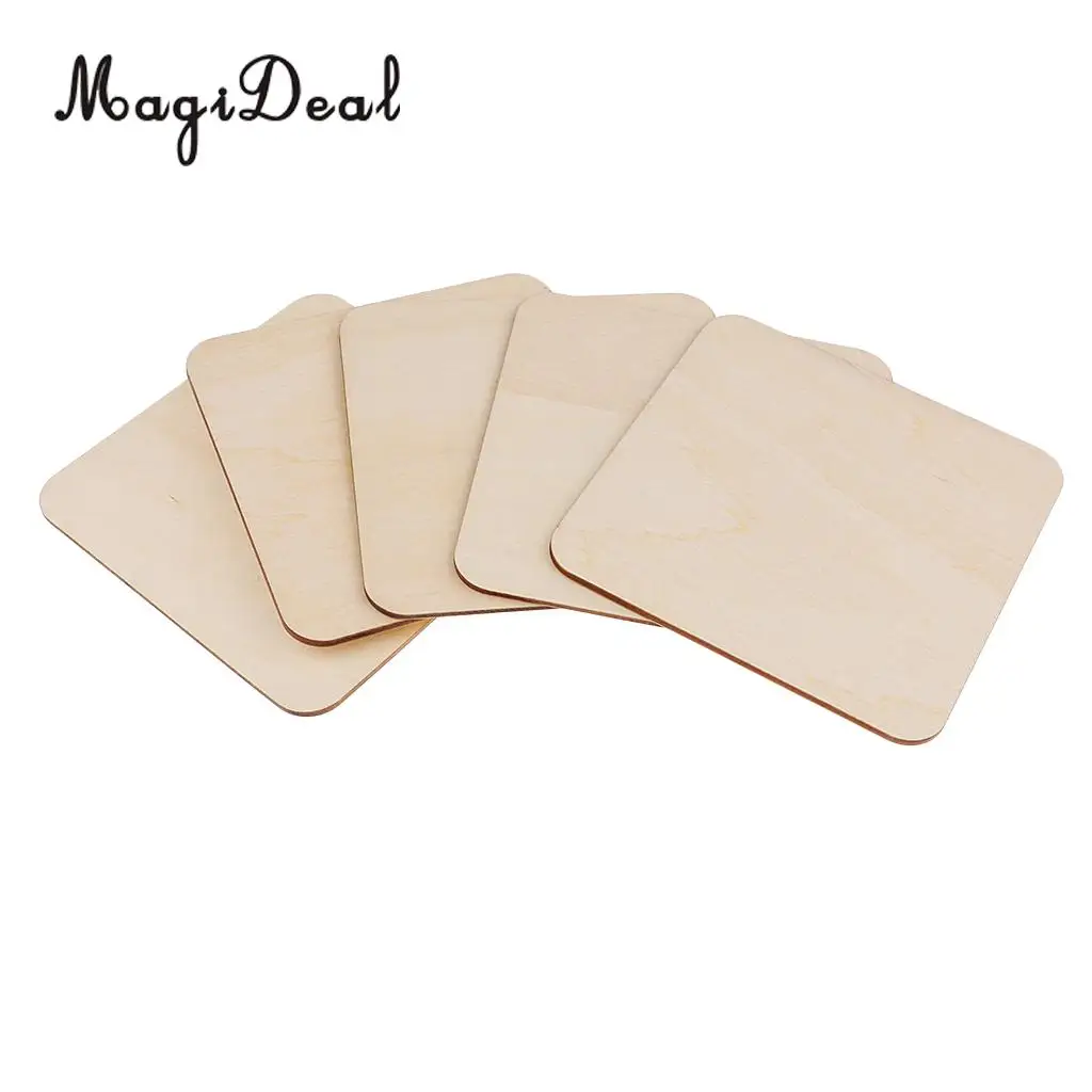50mm 80mm 120mm Wooden Square MDF Unfinished Wood Pieces Blank Plaque for DIY Craft Pyrography Embellishments