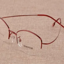 Женские элегантные модные полуобода сплава супер легкие оптические очки для близорукости оправа розовый фиолетовый очки оправа MC643