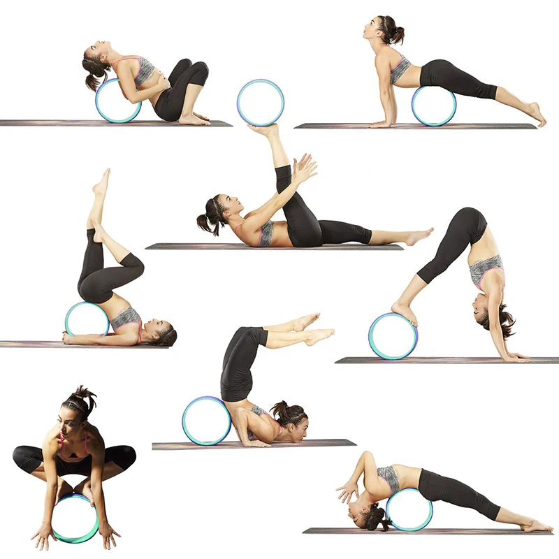 Yoga Circle Pilates Yoga Wheel Stretching Improving Backbends Gym Waist Shape Bodybuilding Outdoor Sports Fitness Tool Equipment (12)