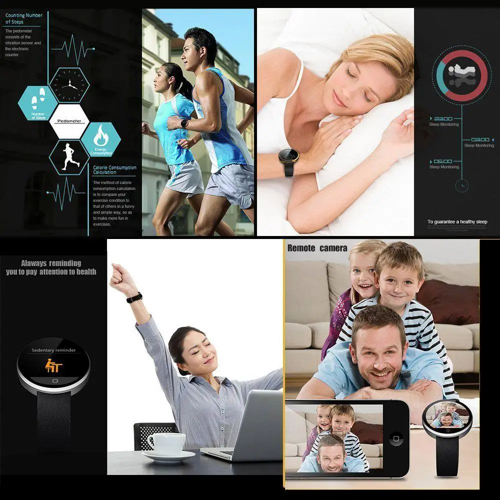 Водонепроницаемые Bluetooth DM360 умные часы Смарт для IOS Andriod телефон монитор