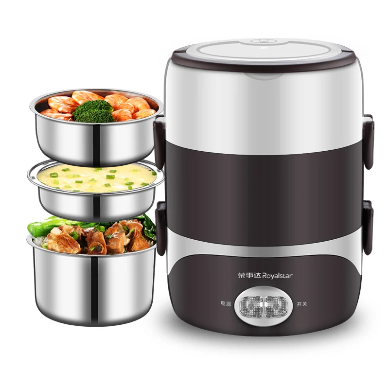 

Lunch Electric Box Three Layers Can Be Inserted Electric Heating Automatic Heat Preservation Portable Artifact Rice Cooker