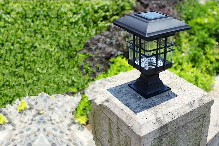 Lâmpada ao ar Nova Chegada Solar Pilar Livre Super Brilhante Led Portão Lâmpada Luz Frete Grátis 3 Lâmpadas solares