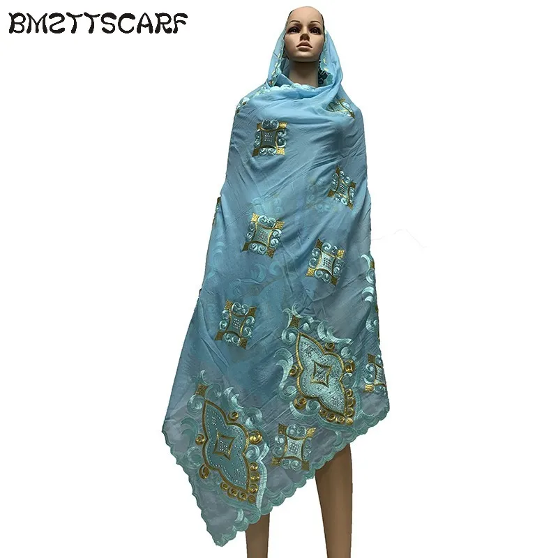 Хлопковый шарф Африканский шарф Мусульманский женский шарф мусульманский шарф больших размеров для шали BM730 - Цвет: Color 16