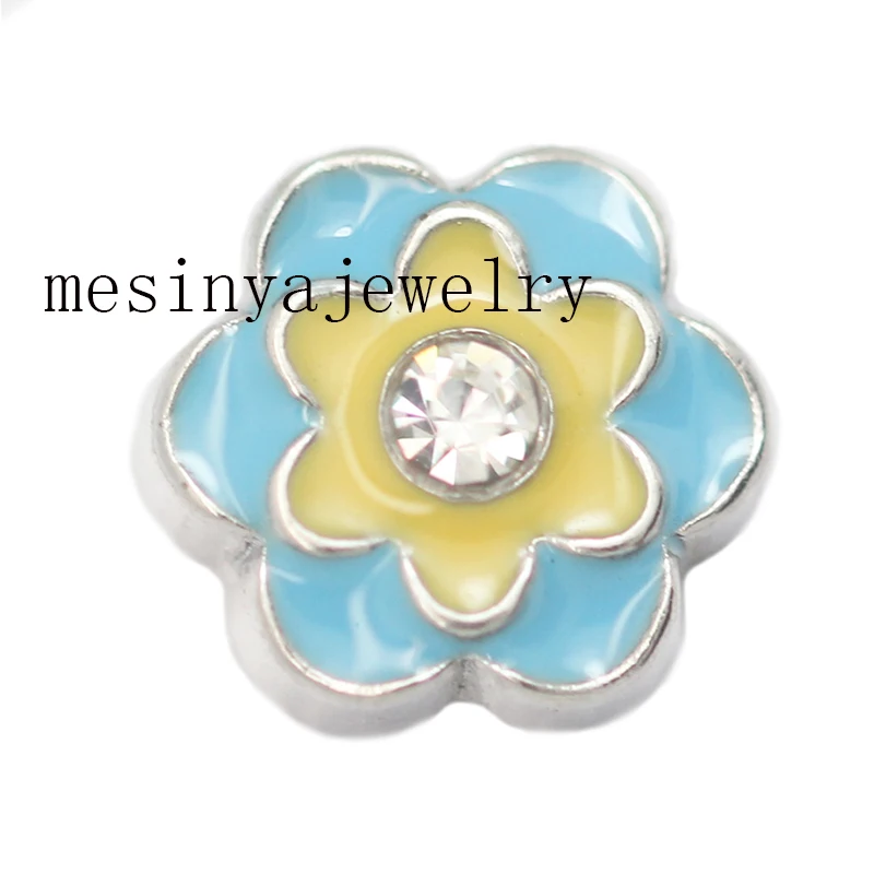 

10pcs flower floating charms for glass locket Min amount $15 per order mixed items, FC-187