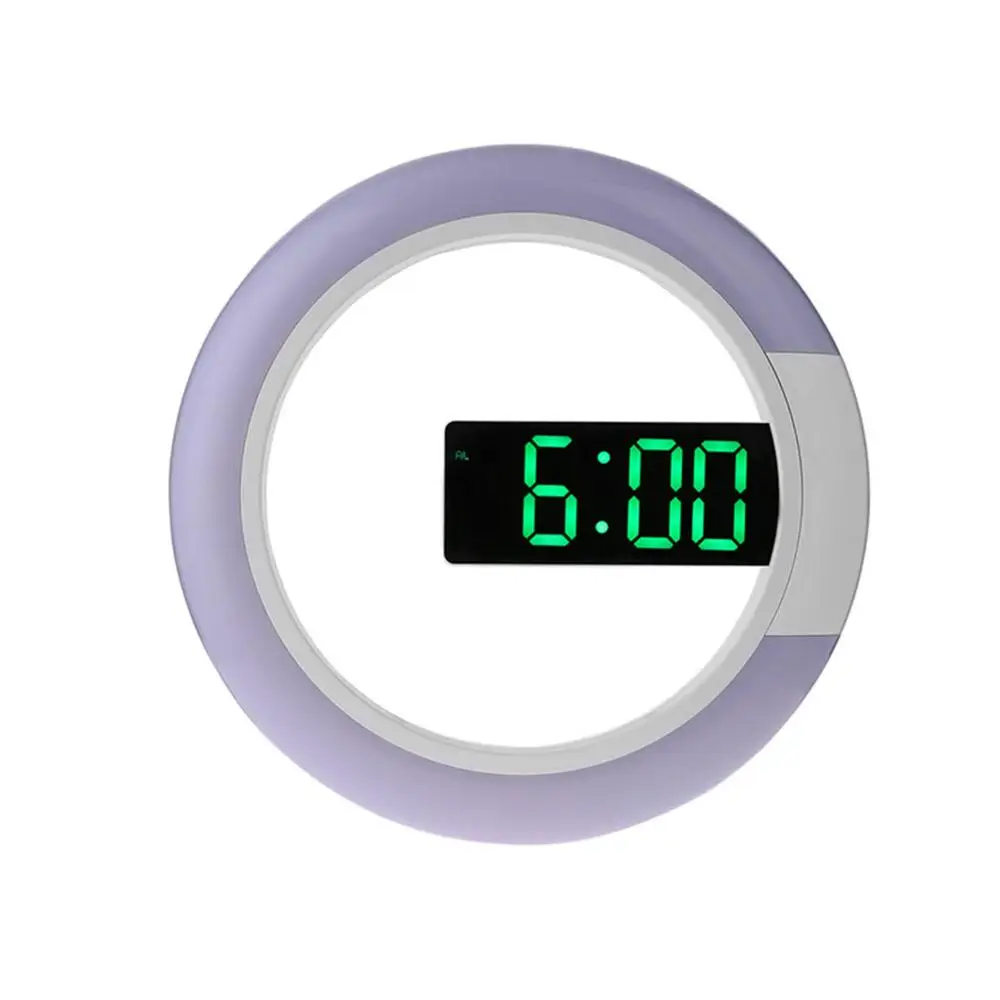 3D светодиодный настенные часы современный дизайн цифровые настольные часы будильник полый ночник reloj сравнению для украшения дома гостиной - Цвет: Green