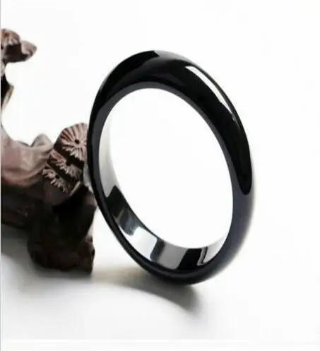 

New beautiful Natural Black stone bangle bracelet AAAAAA Free shipping