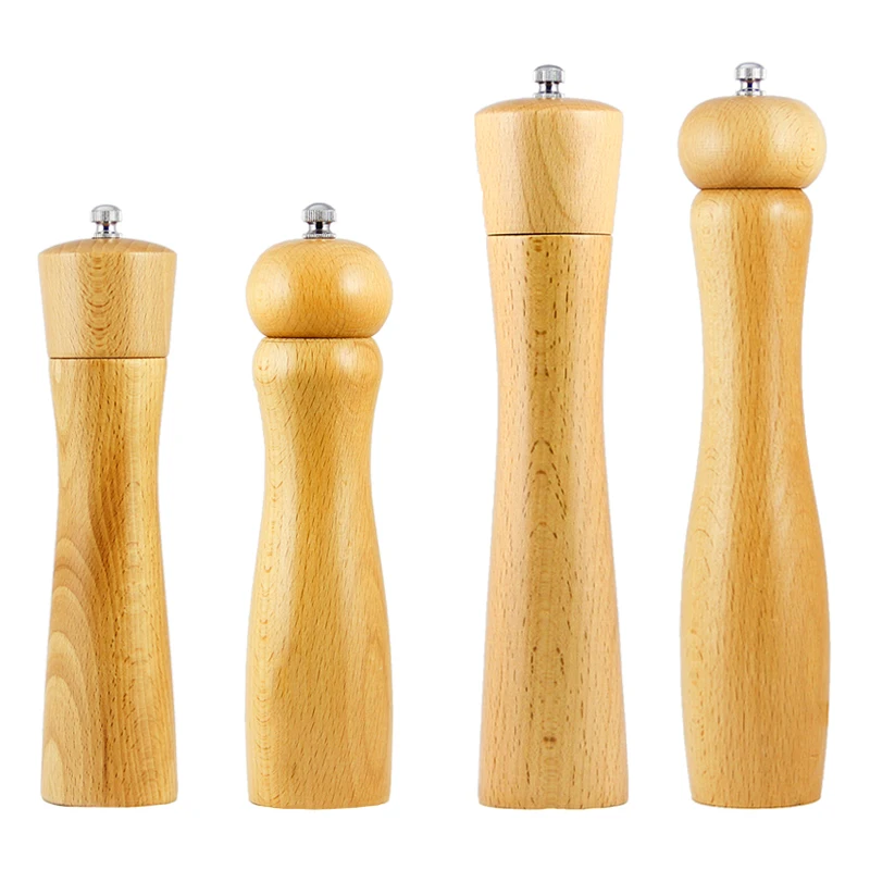 Pepper Mill Manual Wooden Pepper Grinder Adjustable Ceramic Mill Spice