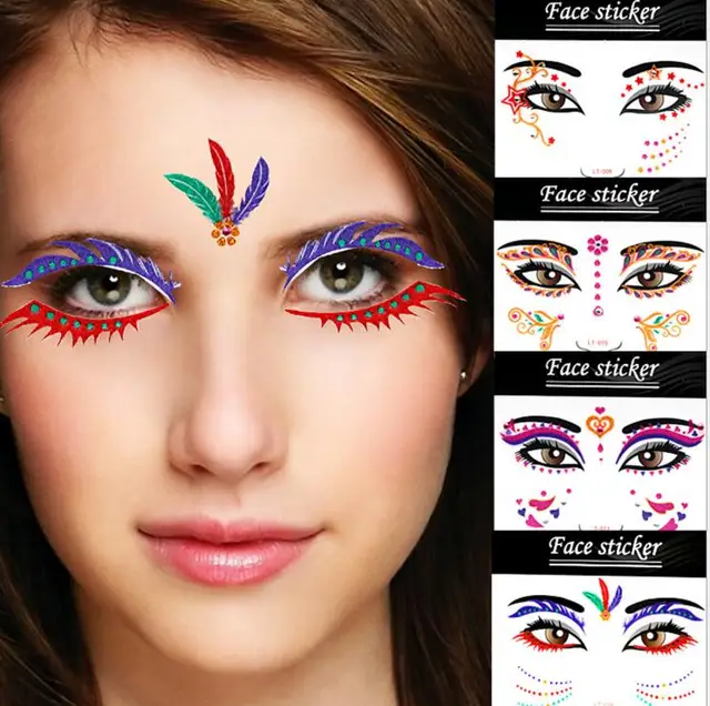 Buy Fashion eyeliner sticker makeup creative art paper