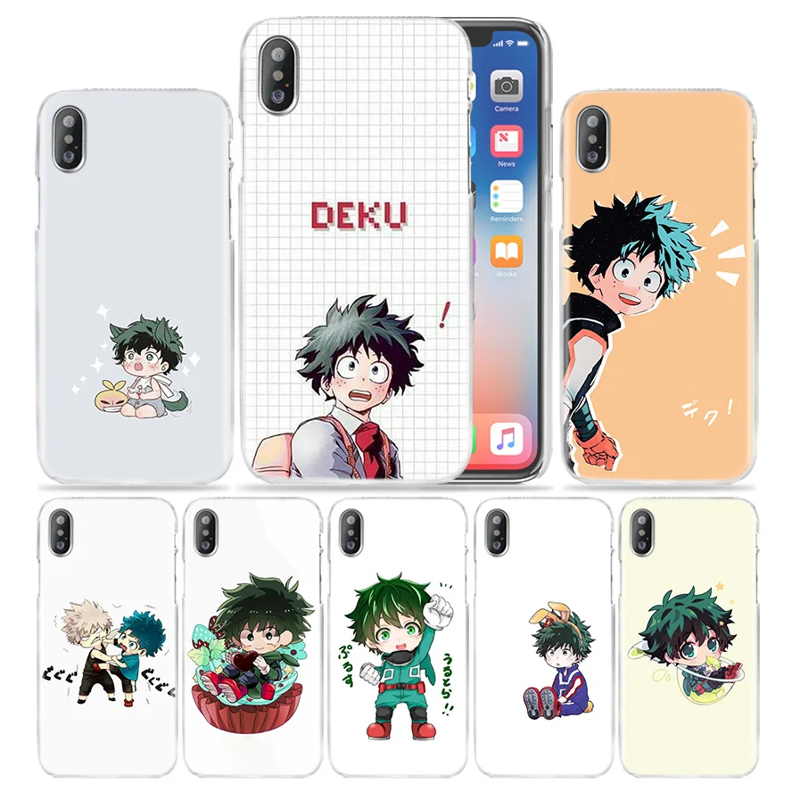 

Kawai My Hero Academia Case for iPhone XS Max XR X 10 7 7S 8 6 6S Plus 5S SE 5 4S 4 5C Clear Hard PC Plastic Phone Cover Coque