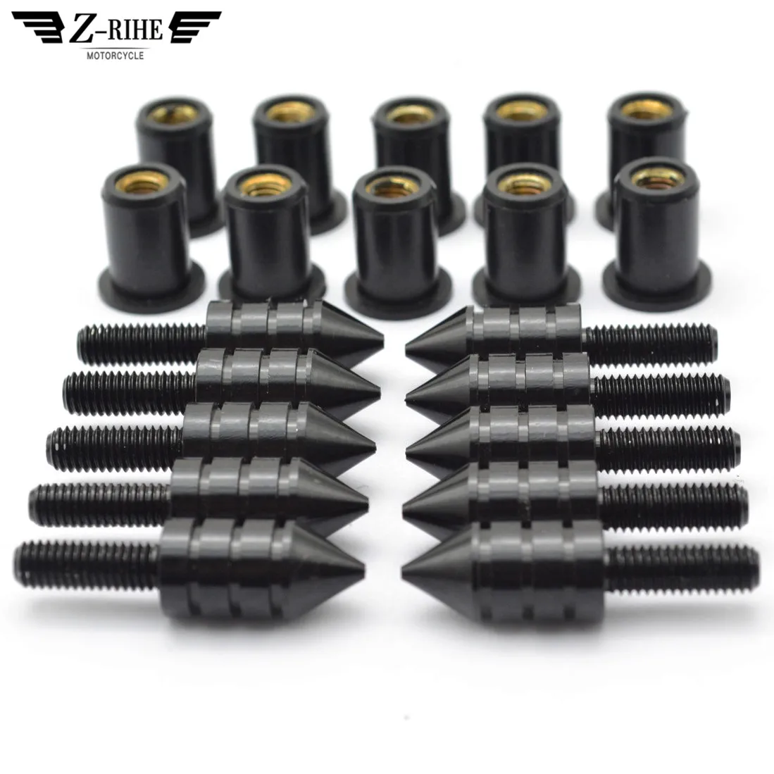 5mm Motocross  Fairing Windshield Windscreen Bolt Screw Nut Fastener Kit for suzuki gn250 gn125 sv650 honda cb919 crom cbf1000