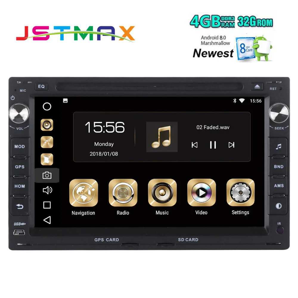 Dasaita-7-Android-8-0-Car-GPS-Radio-DVD-Player-for-Passat-MK5-Jetta-Golf-Transporter
