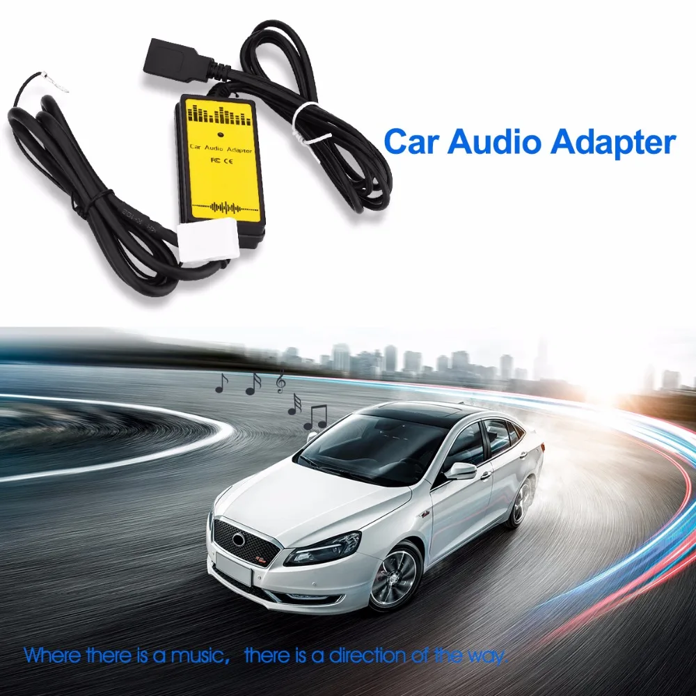 12Pin Автомобильный USB Интерфейс адаптер MP3 аудио AUX USB SD MP3/WMA декодер плеер CD Changer Для некоторых конкретных автомобилей свяжитесь с продавцом