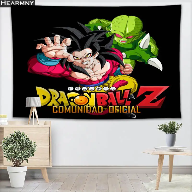 Фон тканевый балдахин гобелен настенный на заказ Dragon Ball Z спальня гостиная одеяло Йога пляжное полотенце скатерть - Цвет: 4