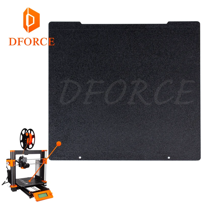 DFORCE 241x252 двухсторонняя текстурированная пружинная стальная пластина PEI с