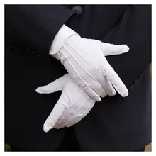 24x9 см мужские новые белые смокинги перчатки формальная форма Защитная повязка Батлер Санта маг большой в использовании