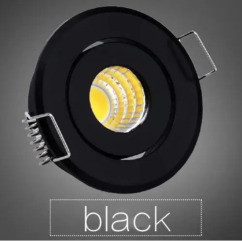3W led downlight with Drivers 110/220v Showcase Jewery Cabinet Lighting Black White Silver shell cob | Лампы и освещение