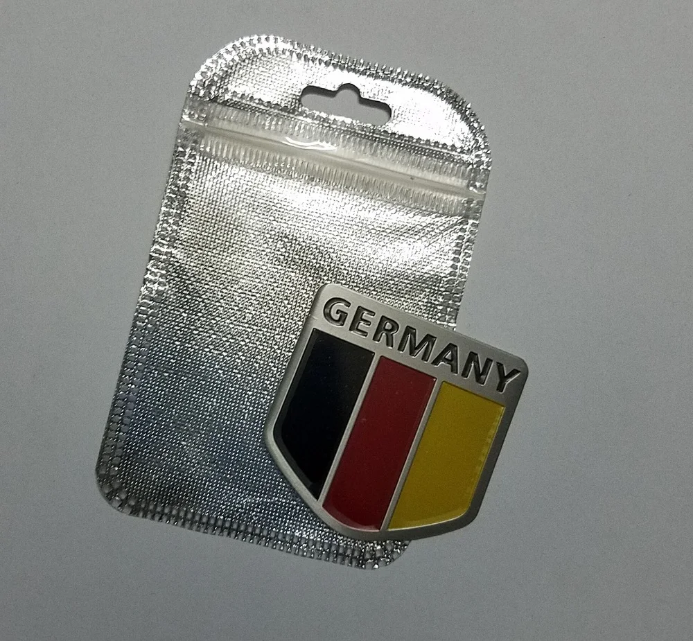 JX-LCLYL Aluminum German Flag Motor Sport Germany Map Car Emblem Badge Decal Sticker