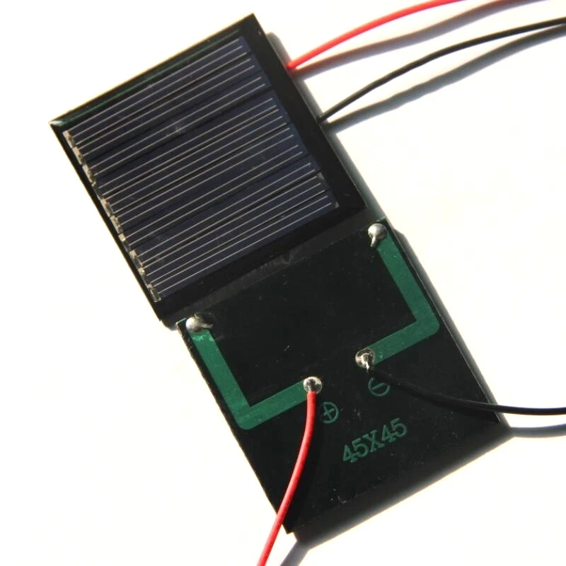 

BUHESHUI 0.25W 5V Solar Cell Polycrystalline Solar Panel Module With Black/Red Wire DIY Solar Charger Study Epoxy 2pcs/lot NEW